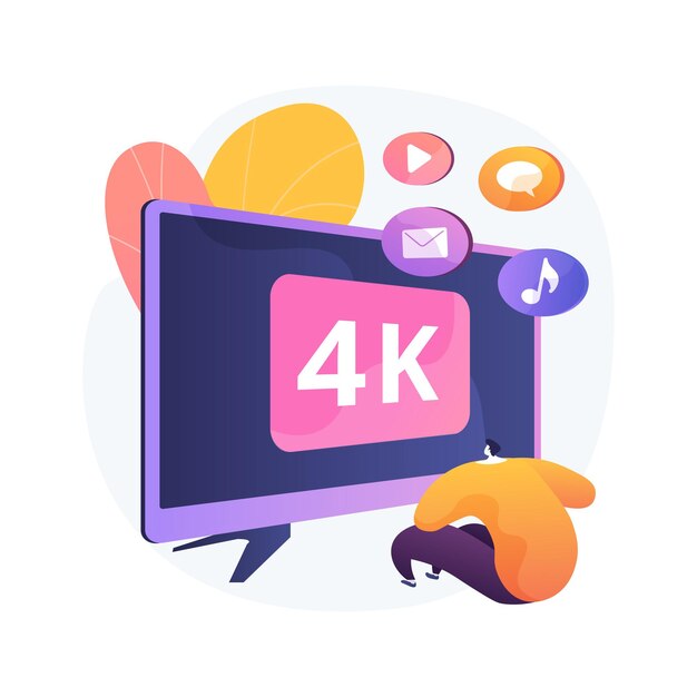 Ilustración de concepto abstracto de Smart TV UHD