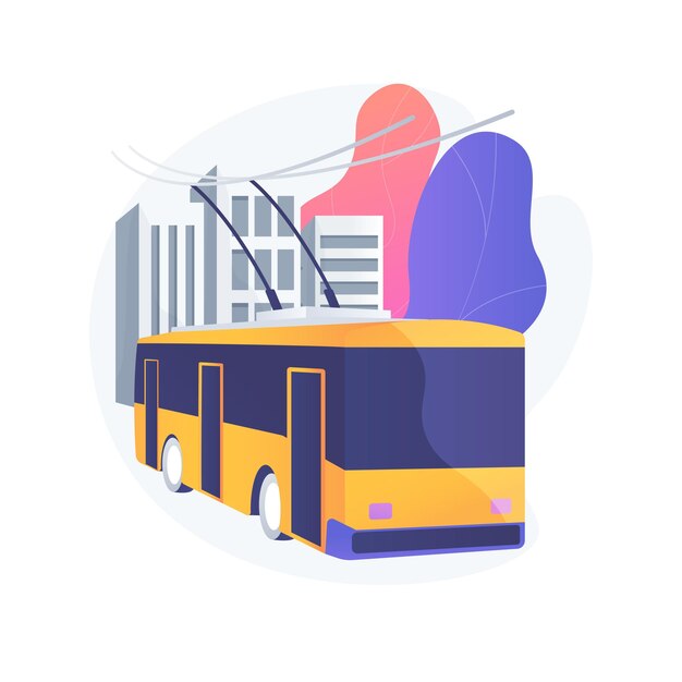 Ilustración de concepto abstracto de transporte público