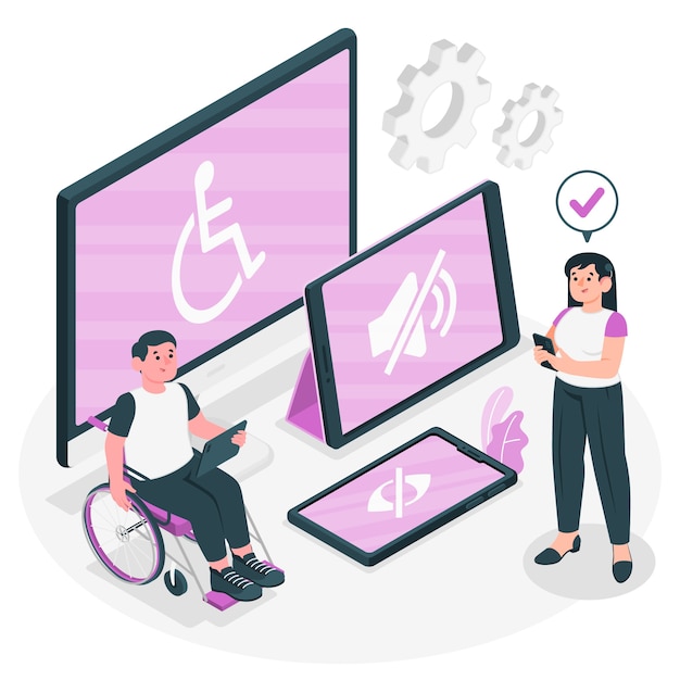 Ilustración del concepto de accesibilidad electrónica