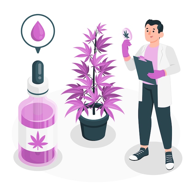 Ilustración del concepto de aceite de cannabis