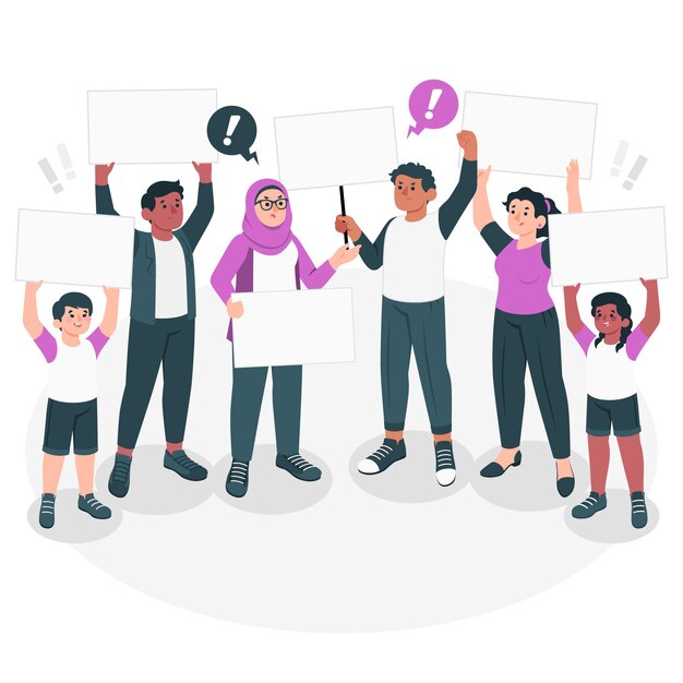 Ilustración del concepto de activismo