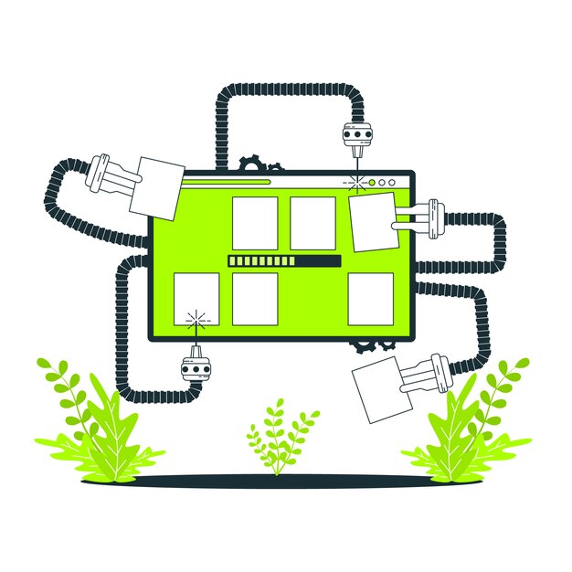 Ilustración de concepto de actualización de portfolio