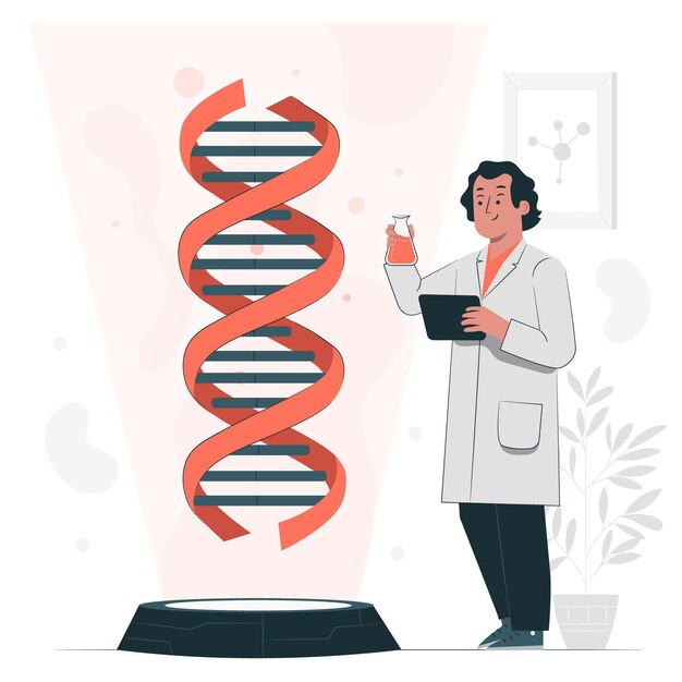 Ilustración del concepto de ADN