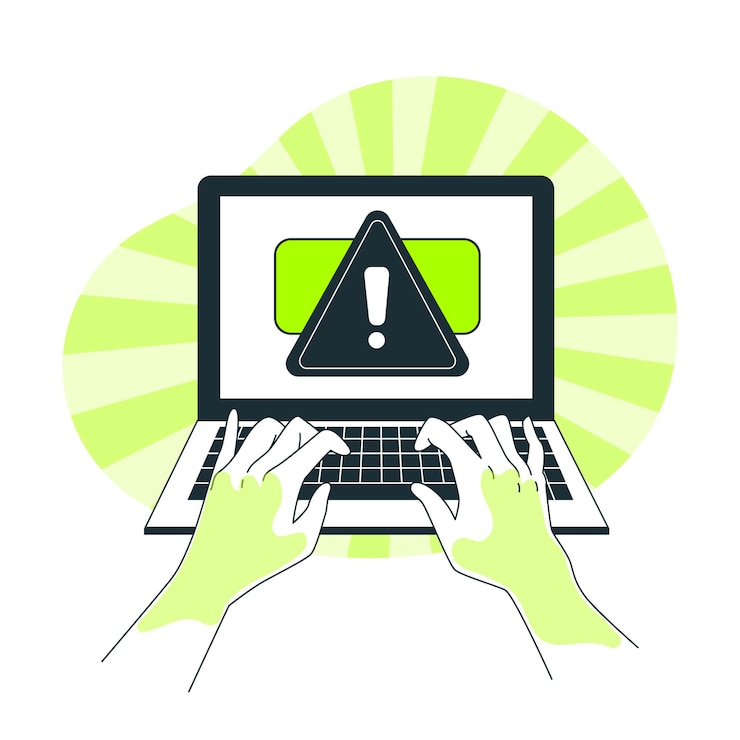 Vector gratuito ilustración del concepto de advertencia