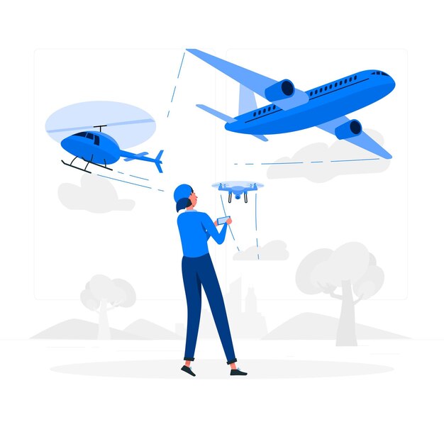 Ilustración del concepto de aeronave