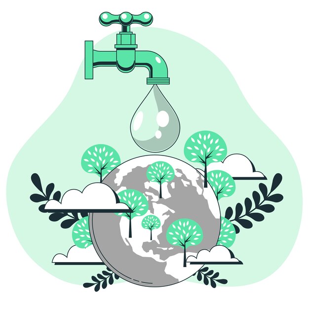 Ilustración del concepto de agua