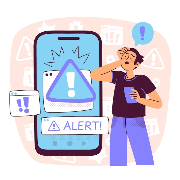 Ilustración del concepto de alerta