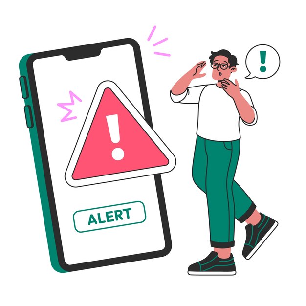 Ilustración del concepto de alerta