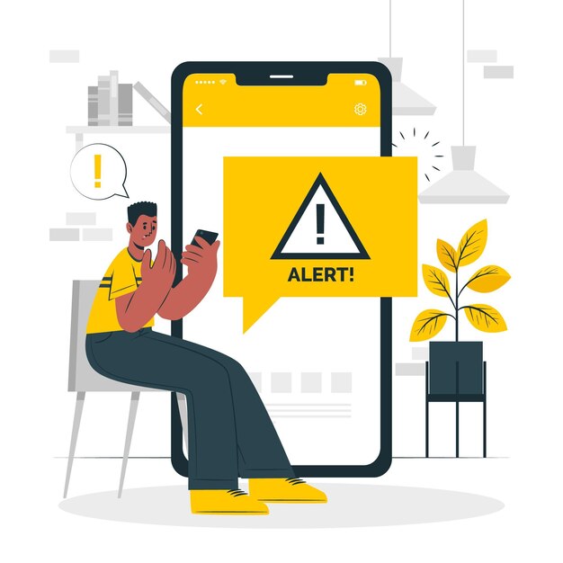 Ilustración del concepto de alerta