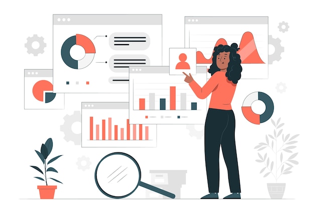Ilustración del concepto de análisis de datos