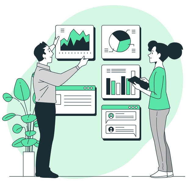 Ilustración del concepto de análisis de datos