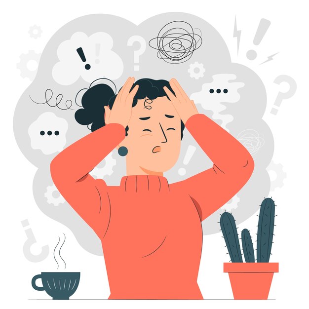 Ilustración del concepto de ansiedad