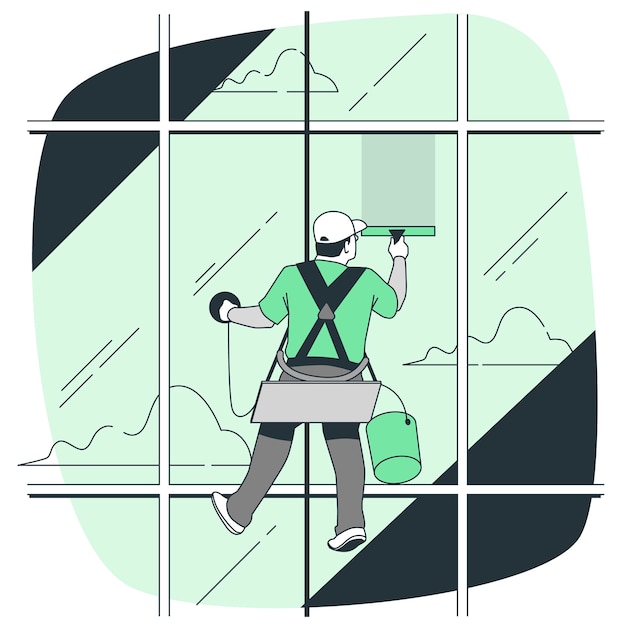 Vector gratuito ilustración del concepto de arandela de ventana