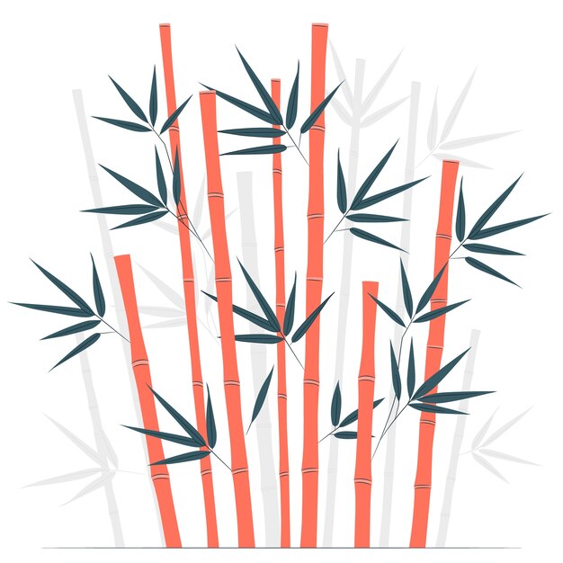 Ilustración del concepto de árbol de bambú
