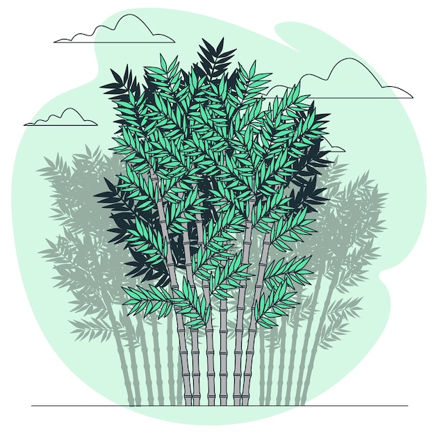 Ilustración del concepto de árbol de bambú