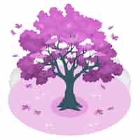 Vector gratuito ilustración del concepto de árbol de otoño