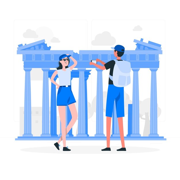 Ilustración del concepto de Atenas