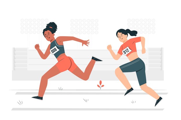 Ilustración del concepto de atletismo