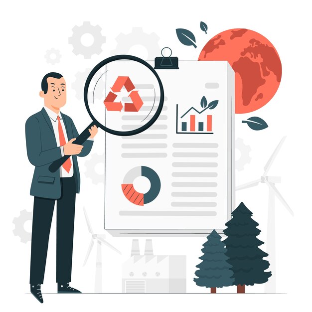 Ilustración del concepto de auditoría ambiental