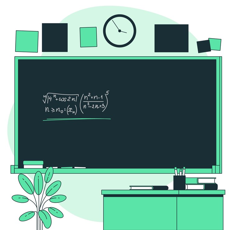 Vector gratuito ilustración del concepto de aula de pizarra