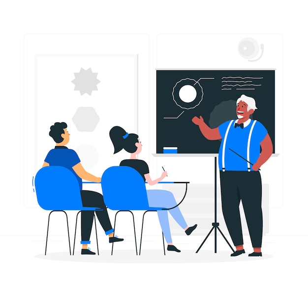 Ilustración del concepto de aula