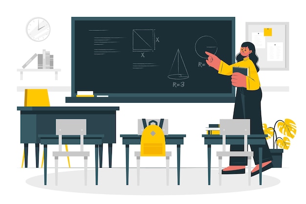 Ilustración del concepto de aula