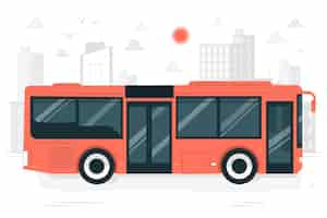 Vector gratuito ilustración del concepto de autobús urbano