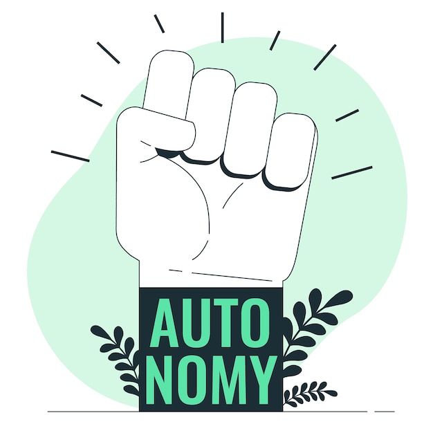 Ilustración del concepto de autonomía