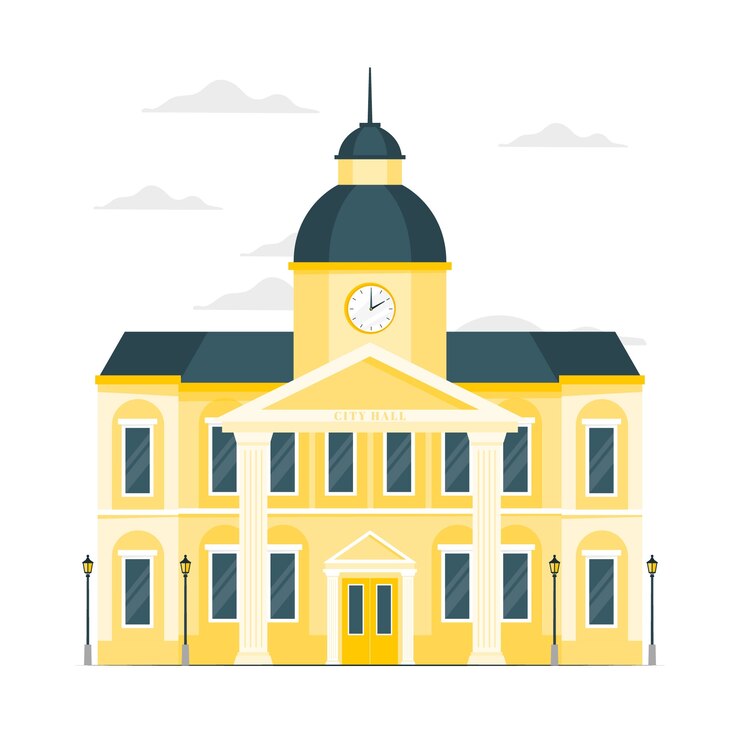 Vector gratuito ilustración del concepto de ayuntamiento