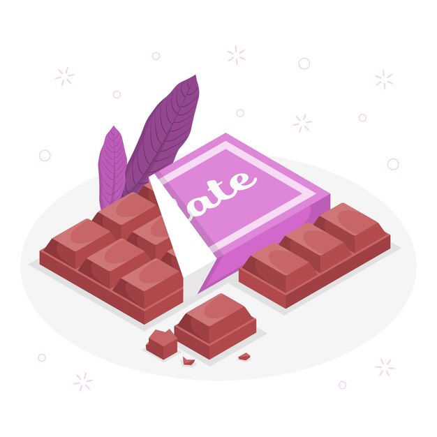 Ilustración del concepto de barra de chocolate