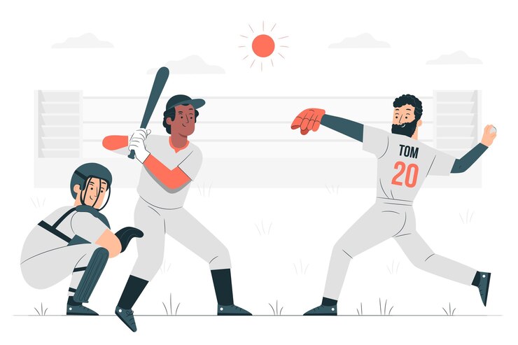 Vector gratuito ilustración del concepto de béisbol
