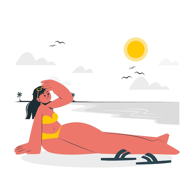 Ilustración del concepto de bikini