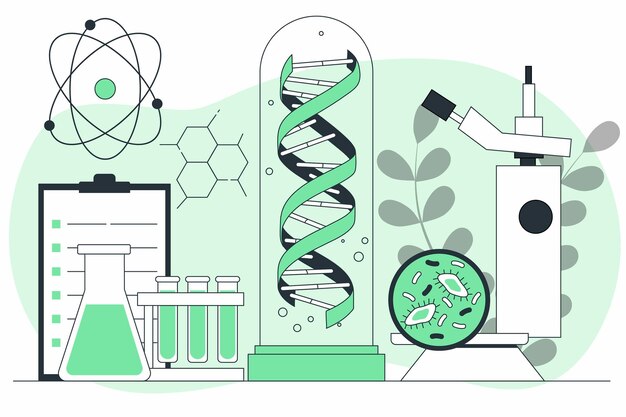 Ilustración del concepto de biotecnología