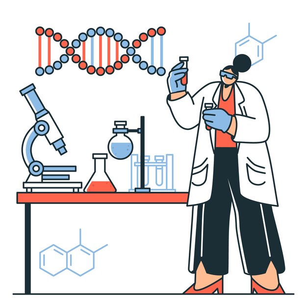 Ilustración del concepto de biotecnología