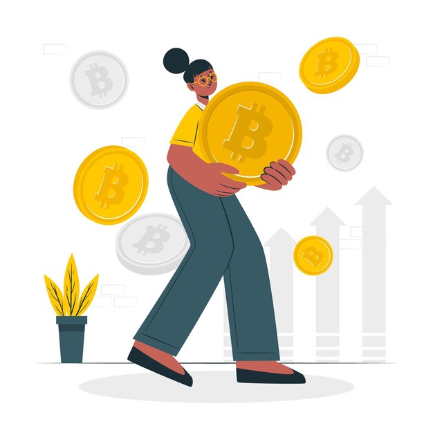 Ilustración del concepto de Bitcoin