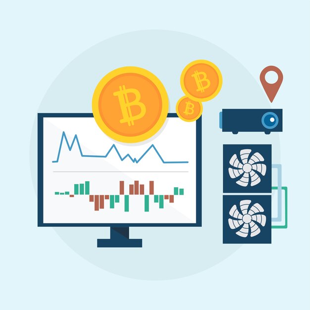 Ilustración del concepto de bitcoin