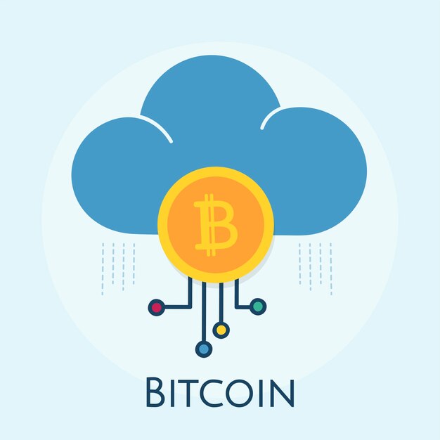 Ilustración del concepto de bitcoin