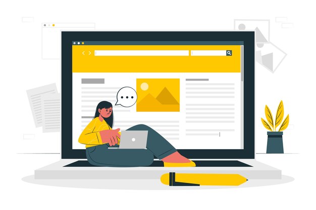 Ilustración del concepto de blogs