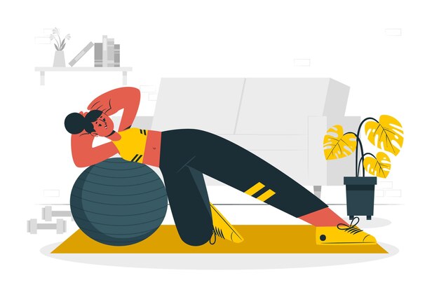 Ilustración de concepto de bola de estabilidad