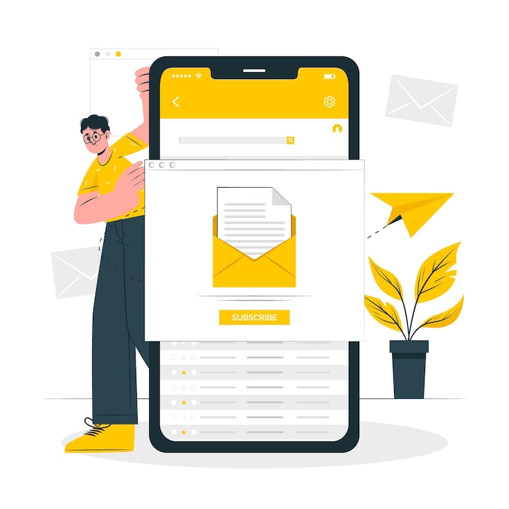 Vector gratuito ilustración del concepto de boletín
