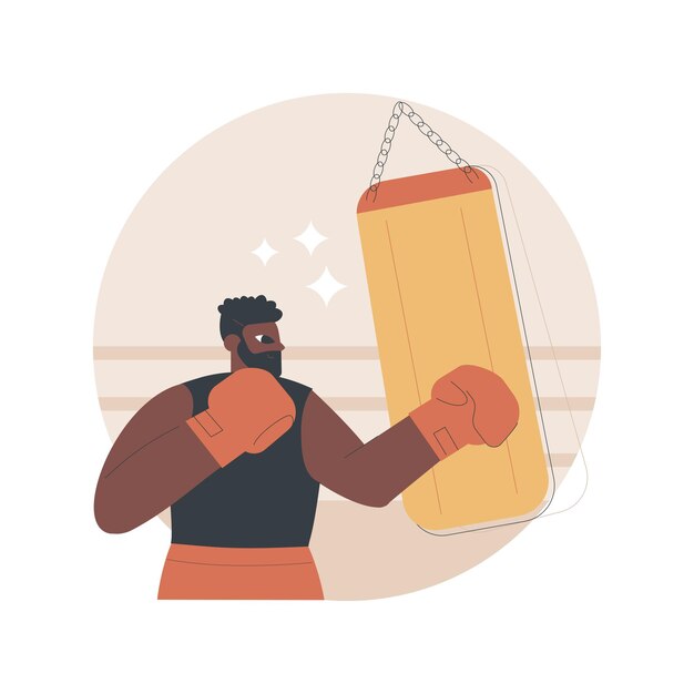Ilustración del concepto de boxeo
