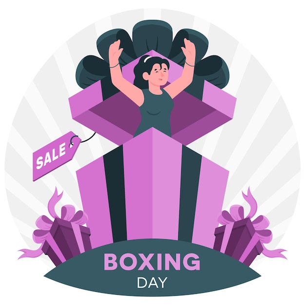 Vector gratuito ilustración del concepto de boxing day