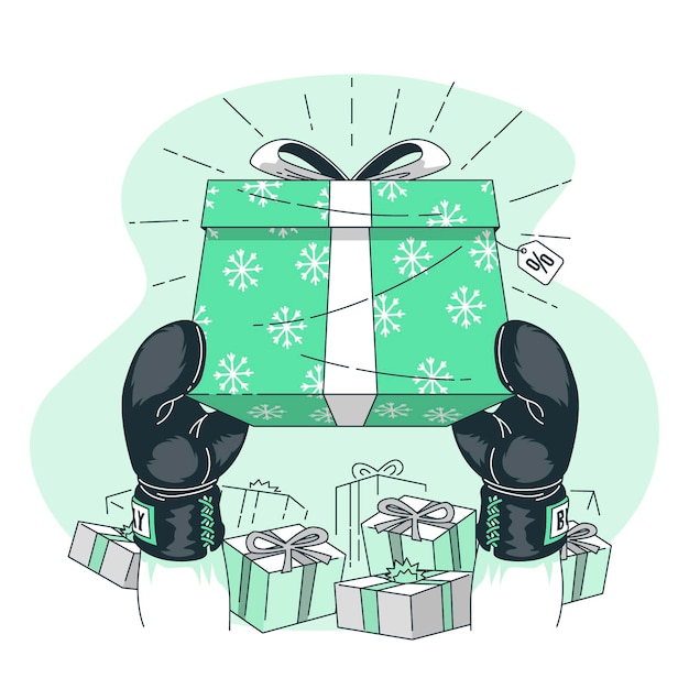 Vector gratuito ilustración del concepto de boxing day