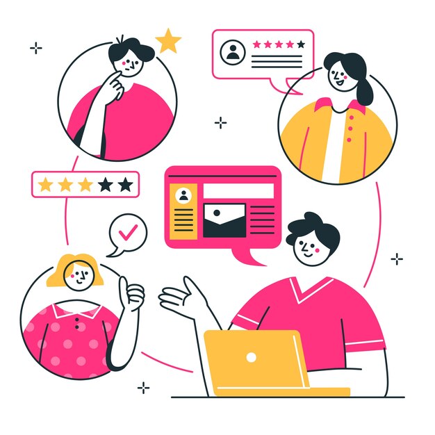 Ilustración del concepto de bucle de retroalimentación