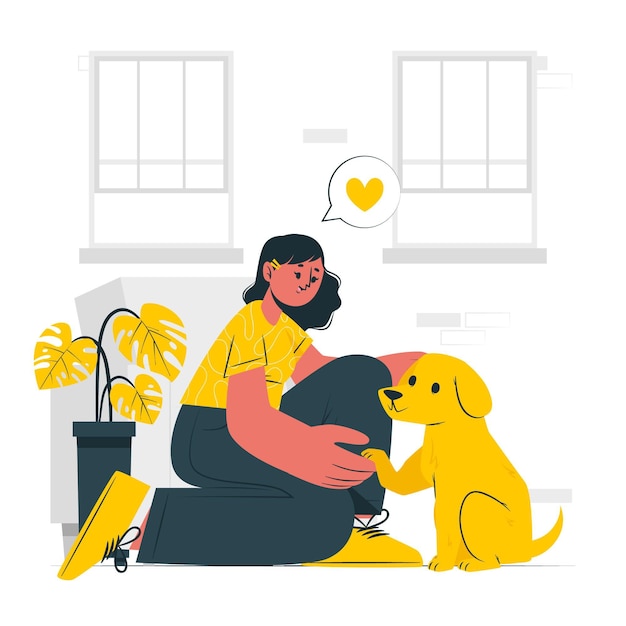 Ilustración del concepto de buen perrito