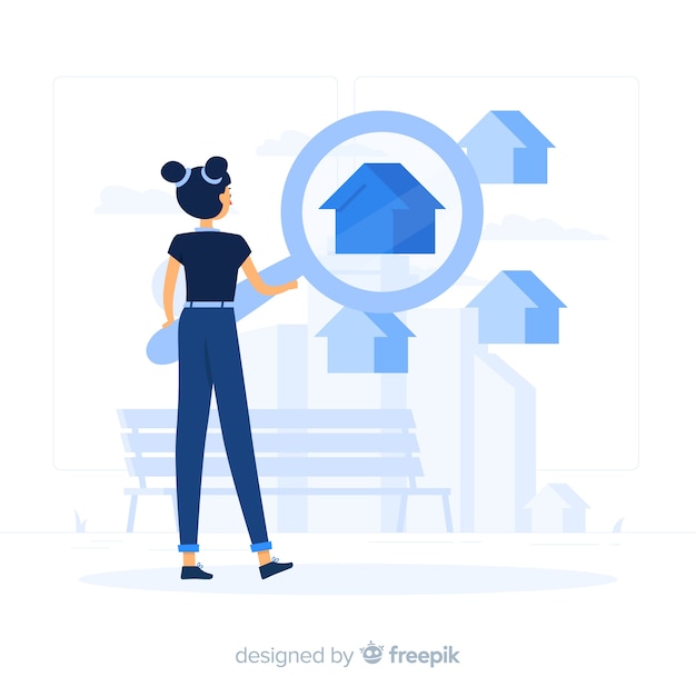 Vector gratuito ilustración del concepto de buscador de casa