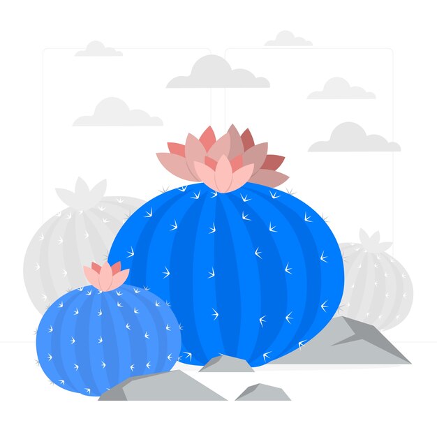 Ilustración del concepto de cactus barril