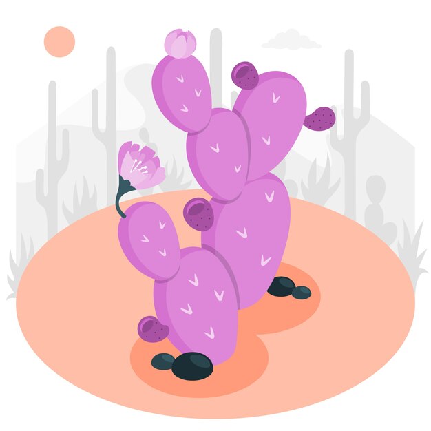 Vector gratuito ilustración del concepto de cactus