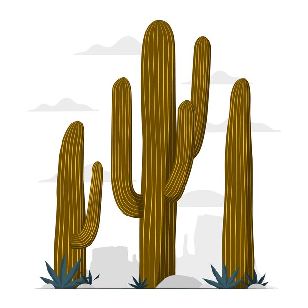 Ilustración del concepto de cactus