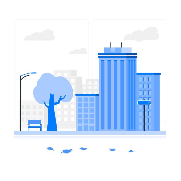 Ilustración de concepto de calle vacía